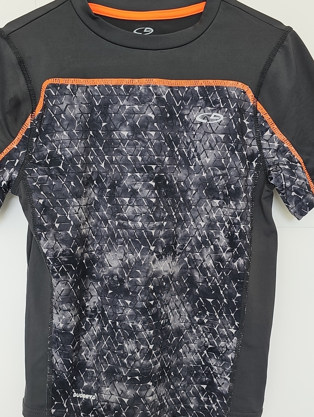 C9 by Champion Boys' Black & Orange Athletic Tee Boys Sz S 6-7
